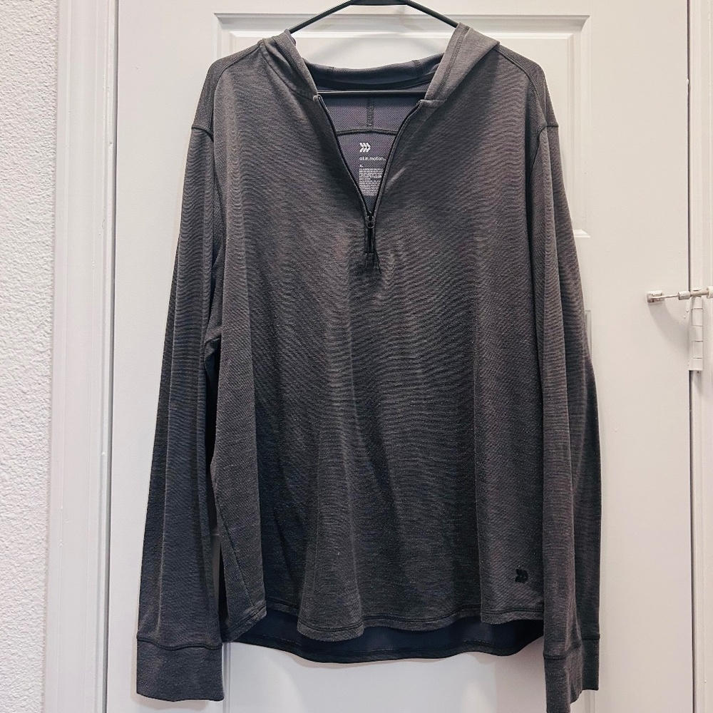 Mens XL All In Motion 1/4 Zip Pullover Hoodie